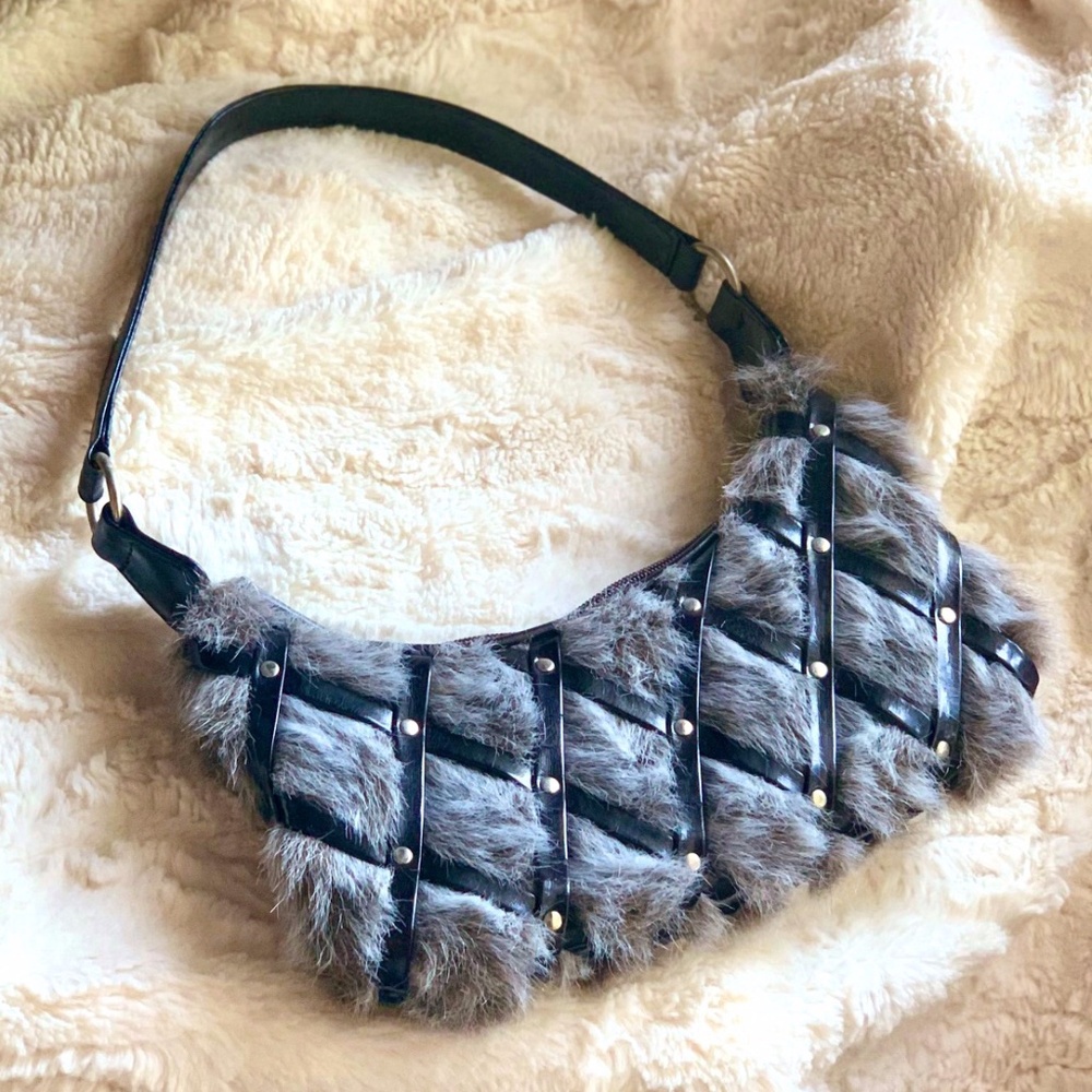 Matt & Nat Faux Fur Vegan Leather Shoulder Bag Purse